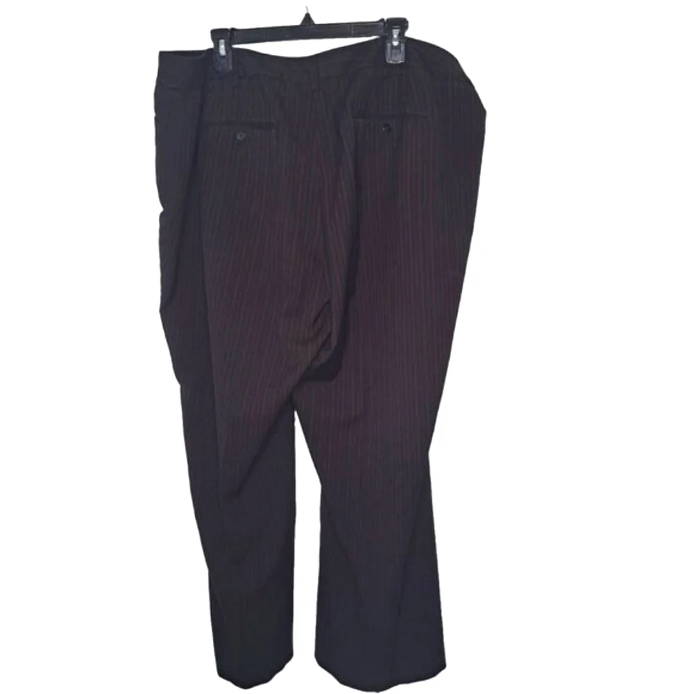 Lane Bryant Black and Red Pinstriped Office Pants Slacks Plus Size 24 - Picture 3 of 7